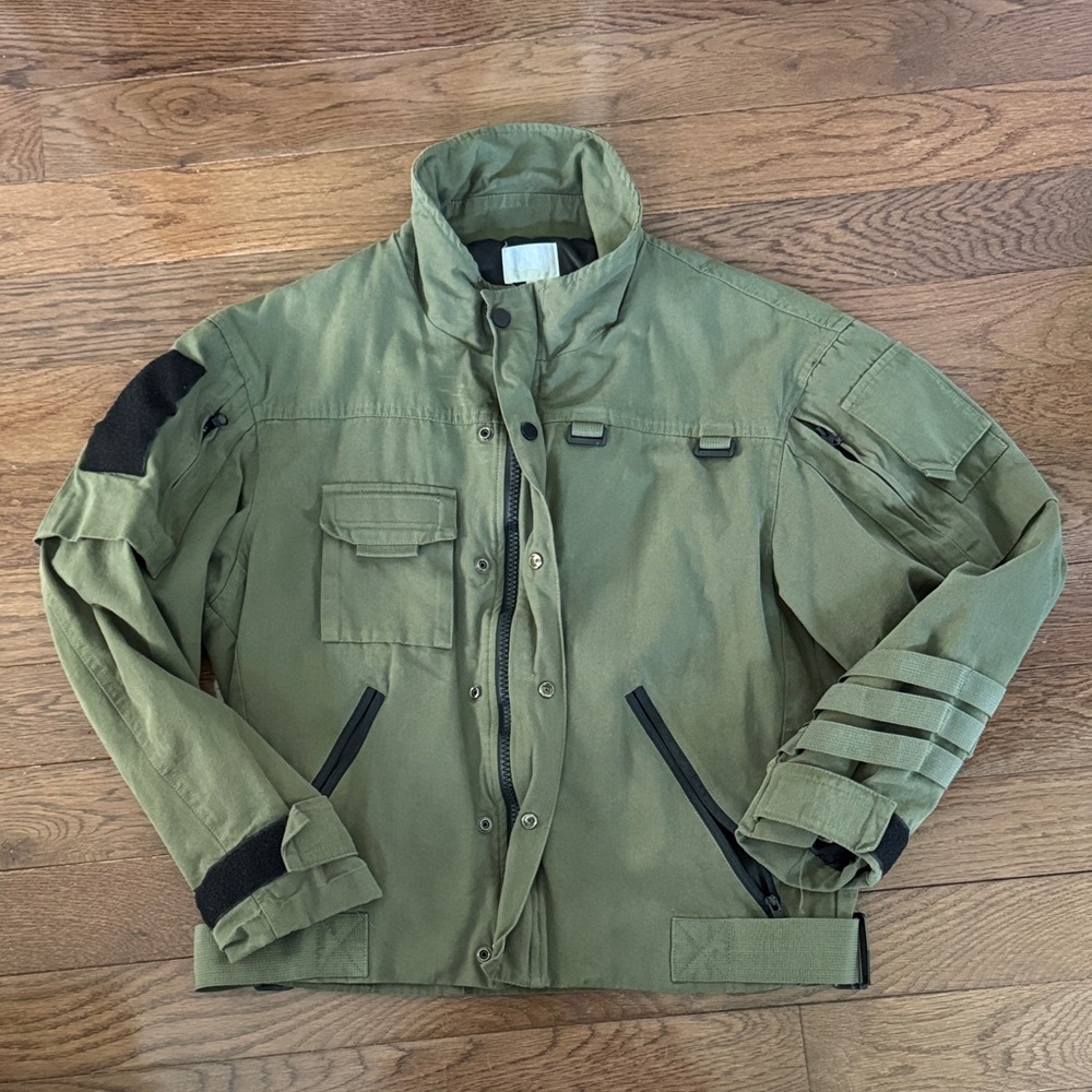 UNM Original Designs canvas military style utility jacket - green XL